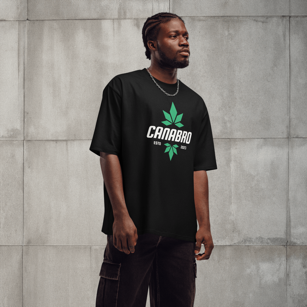 Schwarzes Oversized T-Shirt Premium - Baumwolle - Canabro