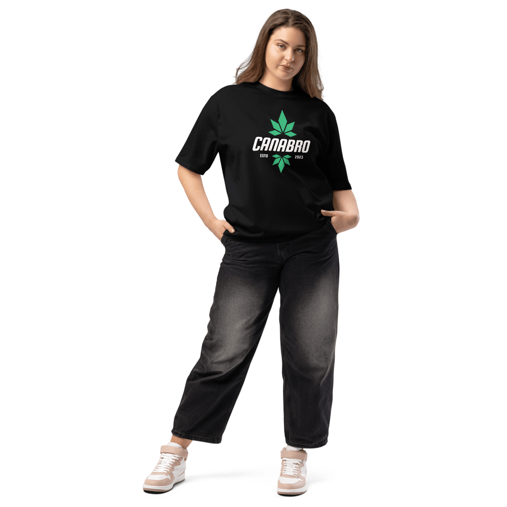 Schwarzes Oversized T-Shirt Premium - Baumwolle - Canabro
