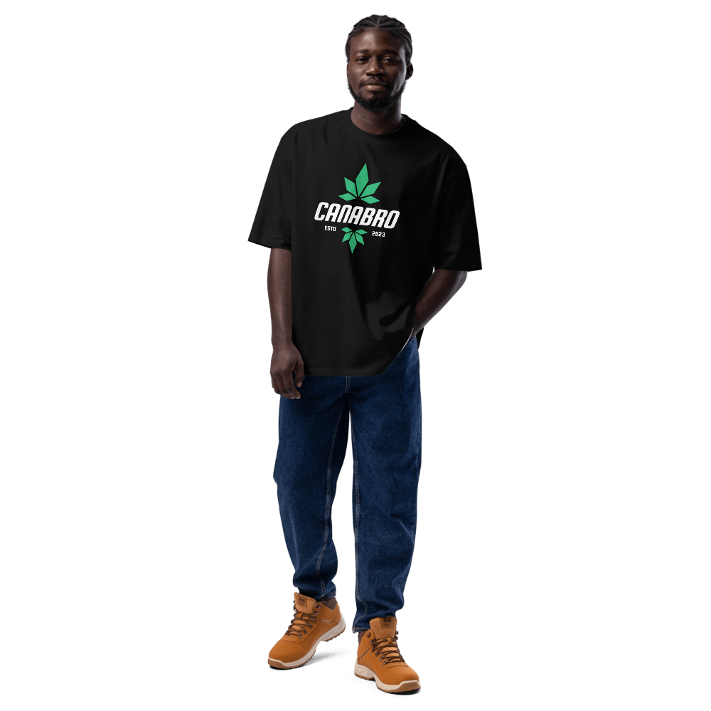 Schwarzes Oversized T-Shirt Premium - Baumwolle - Canabro