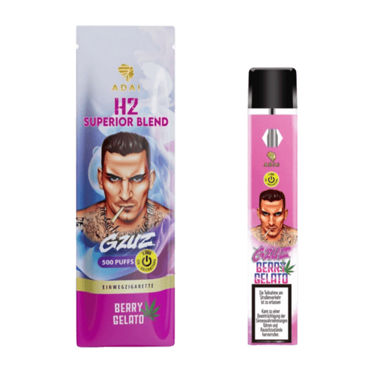 Gzuz H2 Superior Vape (95%) Berry Gelato (1 ml) - Canabro